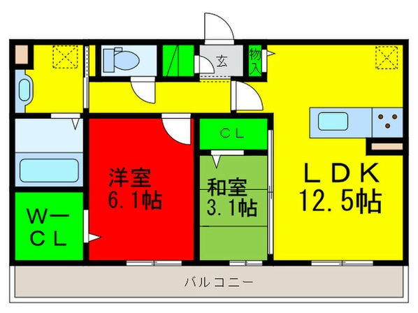 リ：エストⅡの物件間取画像